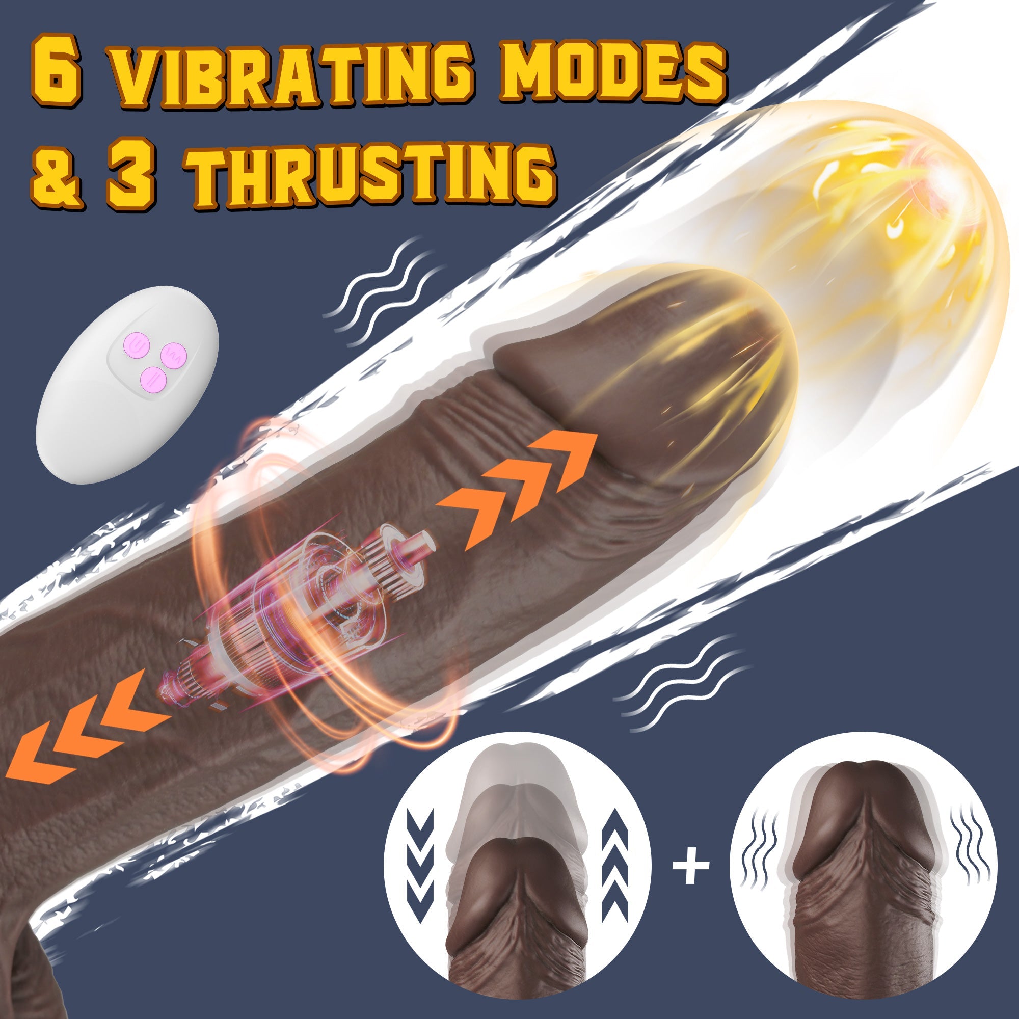 8 Inch 21cm Vibratore Realistico Vibrante per Piacere Estremo