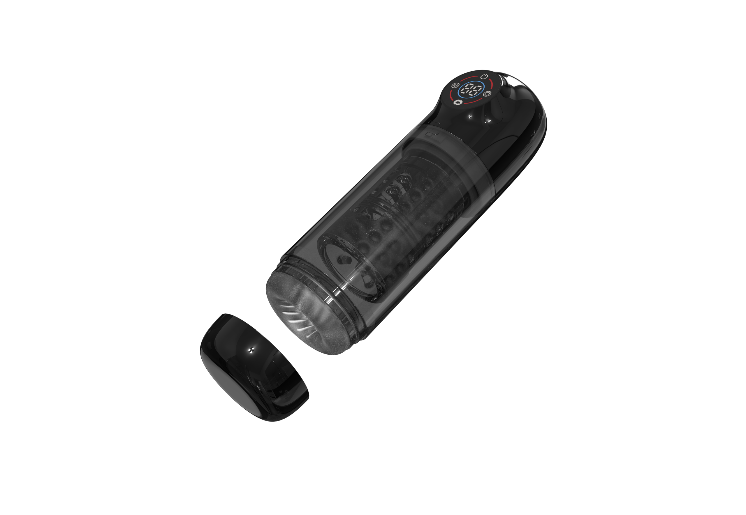 Massaggiatore Intimo Maschile Adulto 3-in-1 Portatile con 7 Modalità e Display LCD