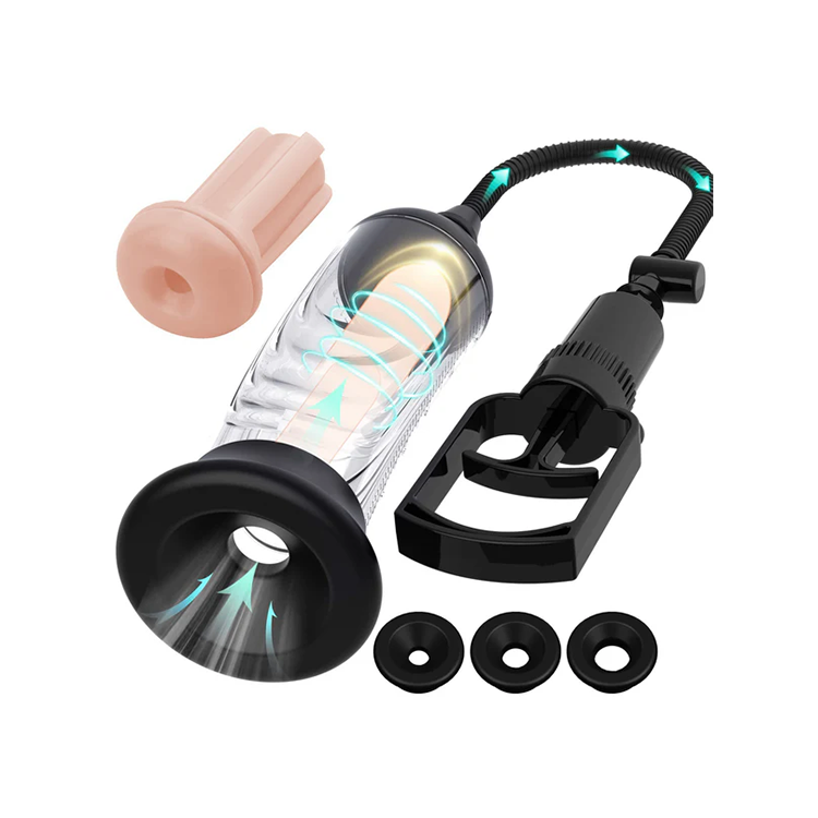 Kit per pompa per pene - 3 manicotti e accessori