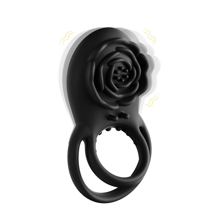 Anello vibrante per pene Enchanting Rose con stimolazione clitoridea
