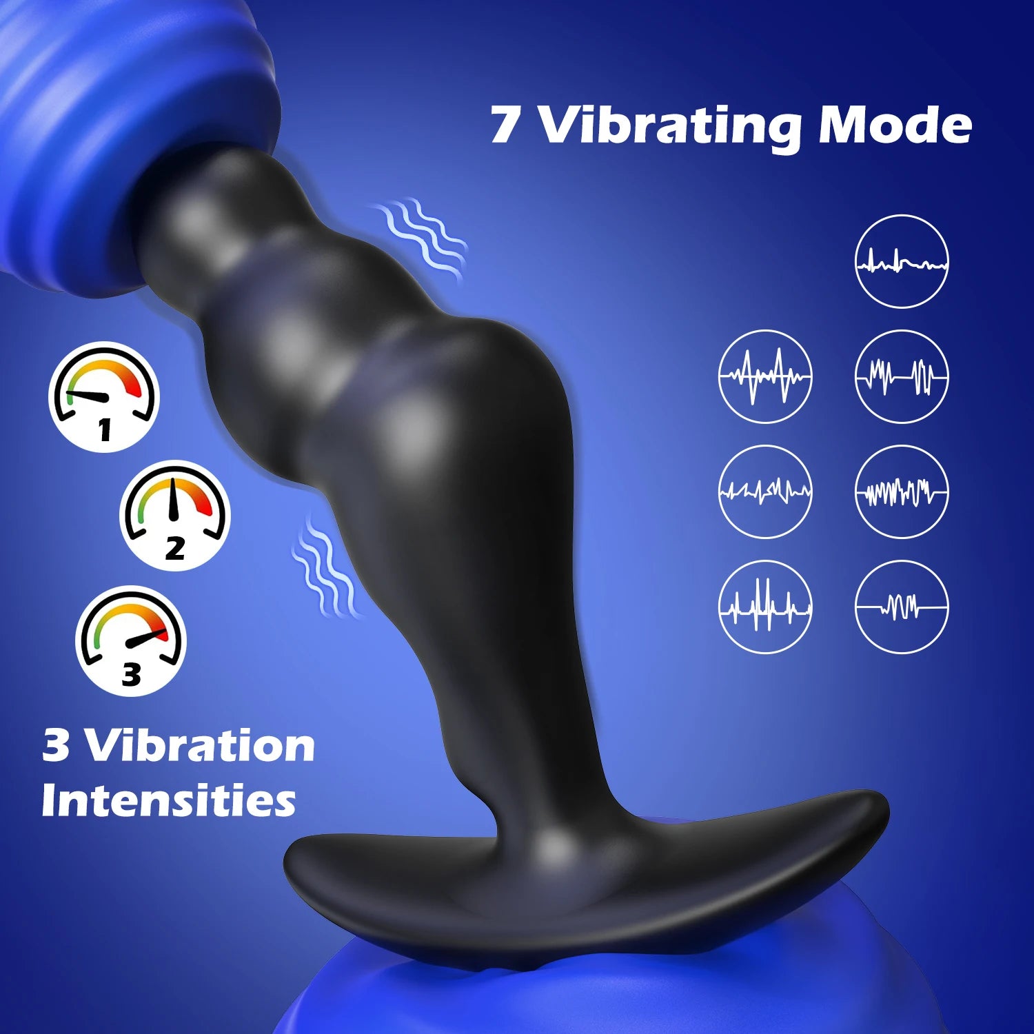 Massaggiatore Prostatico in Silicone e Vibratore Plug Anale per Stimolazione del Punto G Maschile