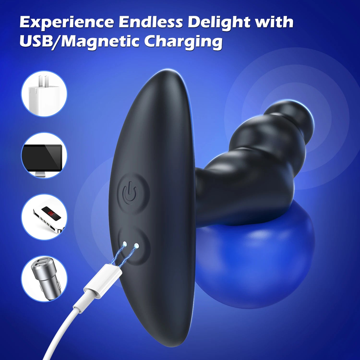Massaggiatore Prostatico in Silicone e Vibratore Plug Anale per Stimolazione del Punto G Maschile