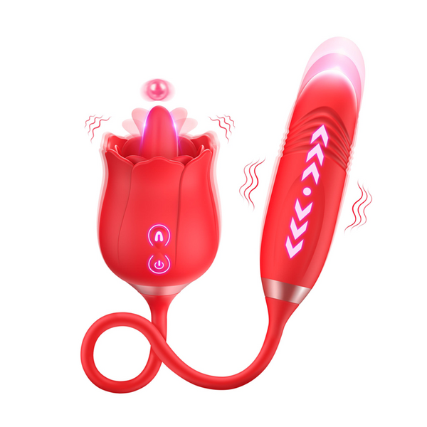 Vibratore Rosa - Spingente e Licking