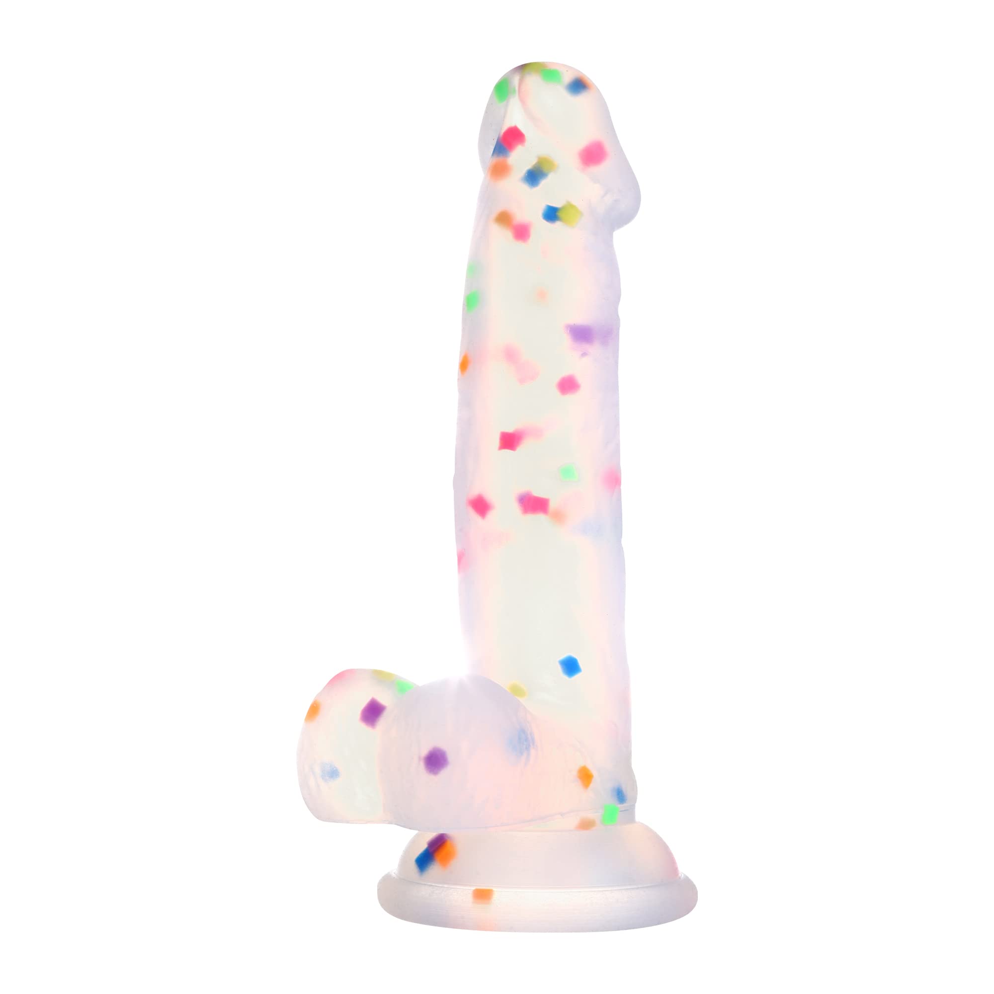 Dildo in silicone con coriandoli da 6.5 pollici con forte ventosa