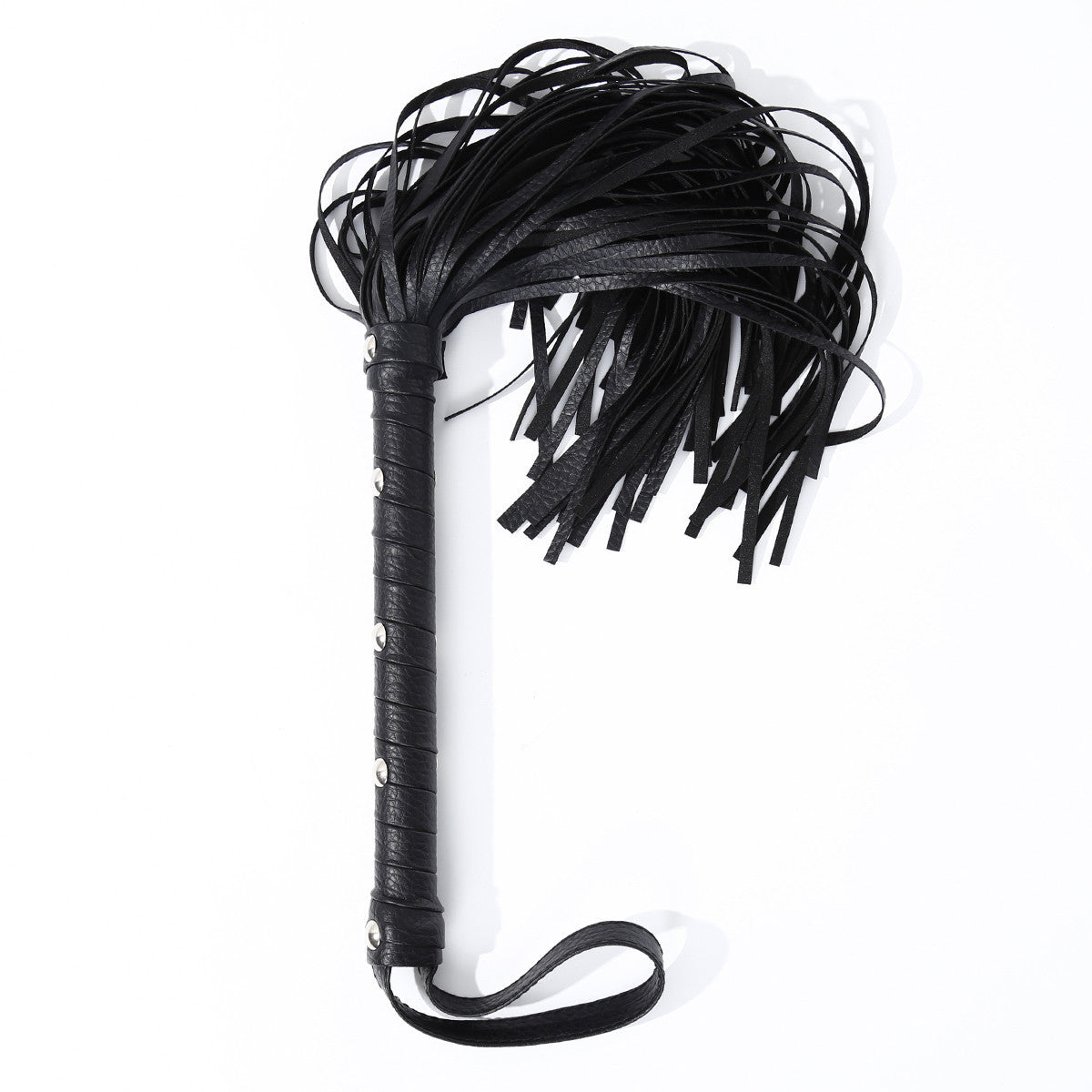 Frusta in pelle BDSM – Flogger con manico chiodato per donne e coppie
