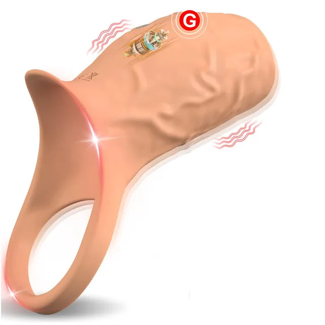Anello vibrante per pene | Massaggio punto G e testicoli | Giocattolo maschile per ritardare l'eiaculazione