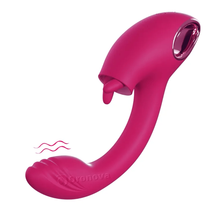 Doppio Vibratore a Leccamento per Punto G