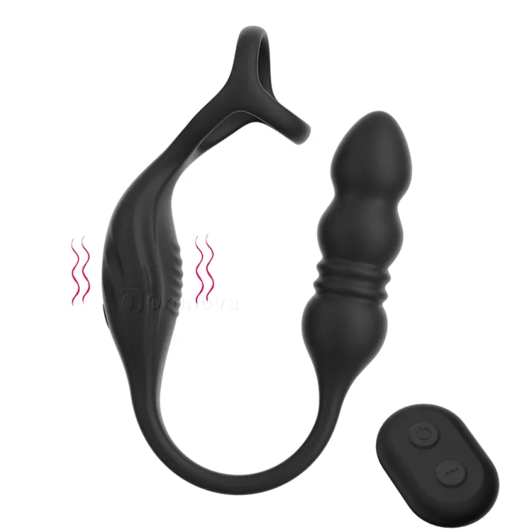 Massaggiatore anale e prostatico a spinta telecomandato