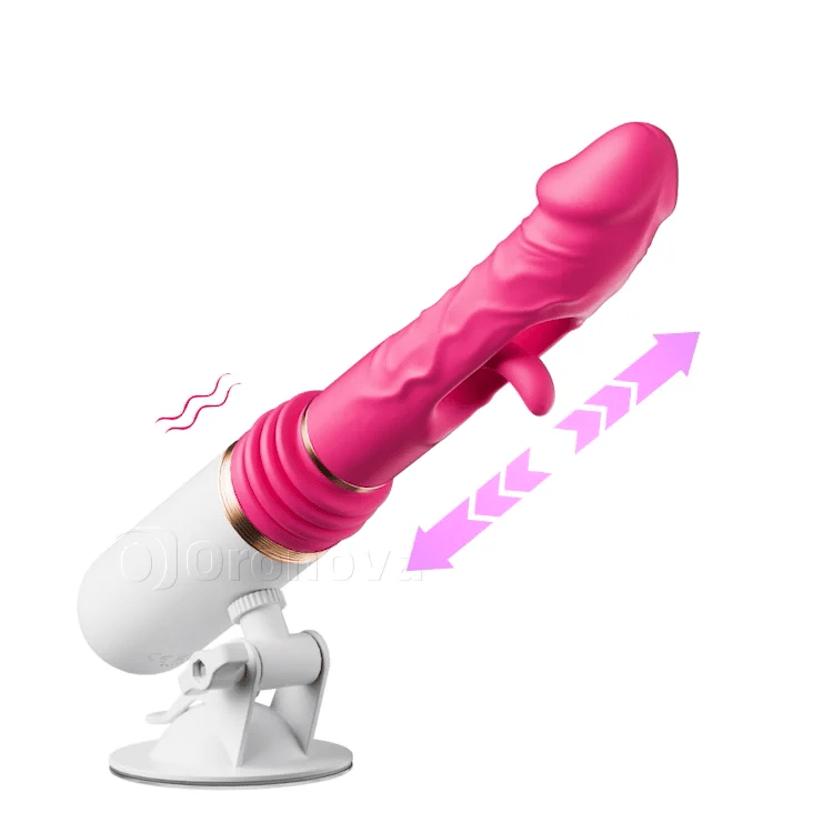 Vibratore dildo penetrante con funzioni di sbattere e vibrare