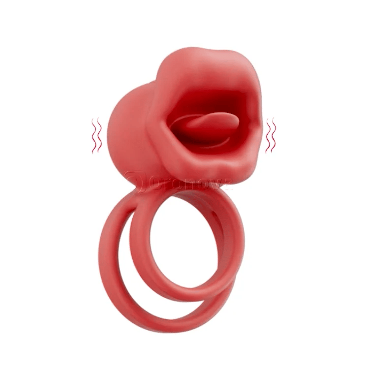 Anello vibrante per pene con stimolazione orale