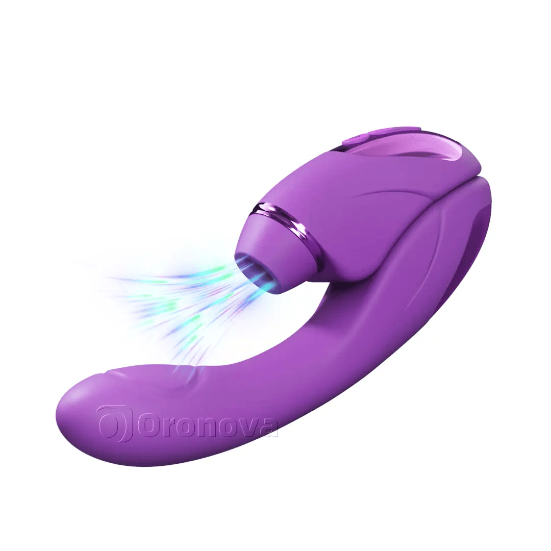 Vibratore 2-in-1 a doppia funzione con 10 modalità di vibrazione, 10 modalità di percussione e 4 testine intercambiabili