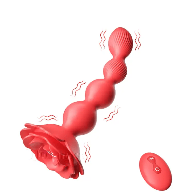 Vibratore rotante con perline anali