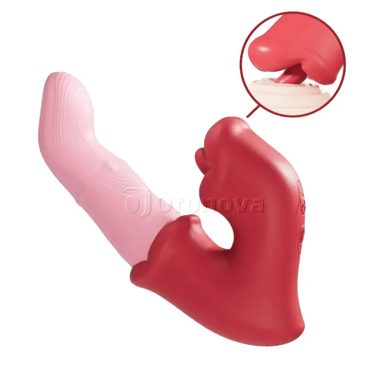 Vibratore per piacere G-Spot e clitorideo – Leccata di lingua, impermeabile