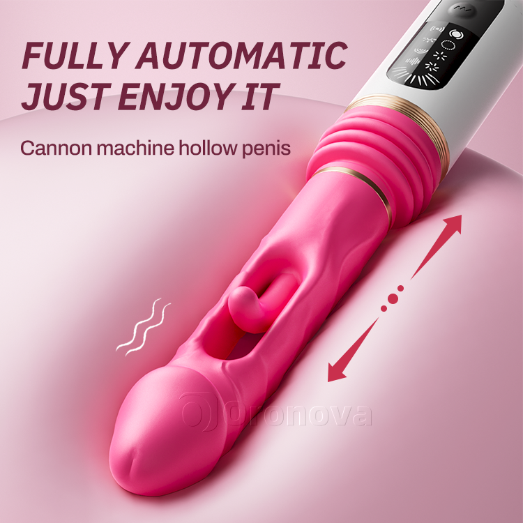 Vibratore dildo penetrante con funzioni di sbattere e vibrare