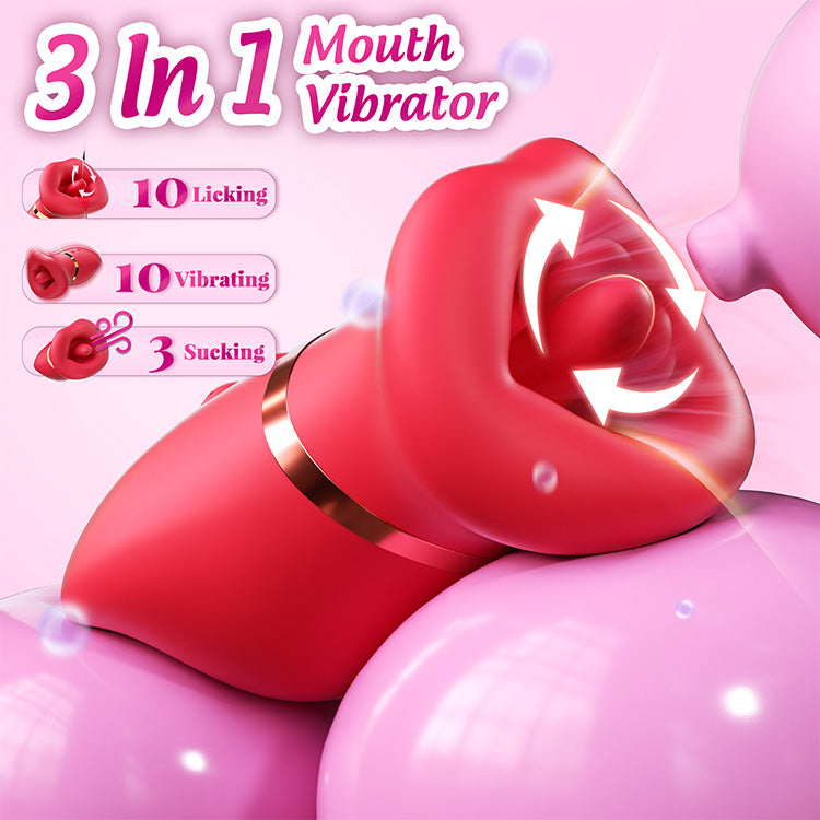 Vibratore orale 3-in-1 – Aspirazione, leccata e vibrazione