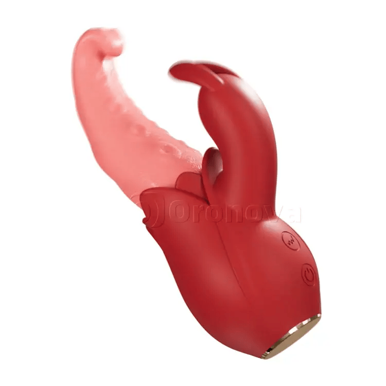 Vibratore per lingua 10 modalità, stimolazione a doppio punto, design silenzioso