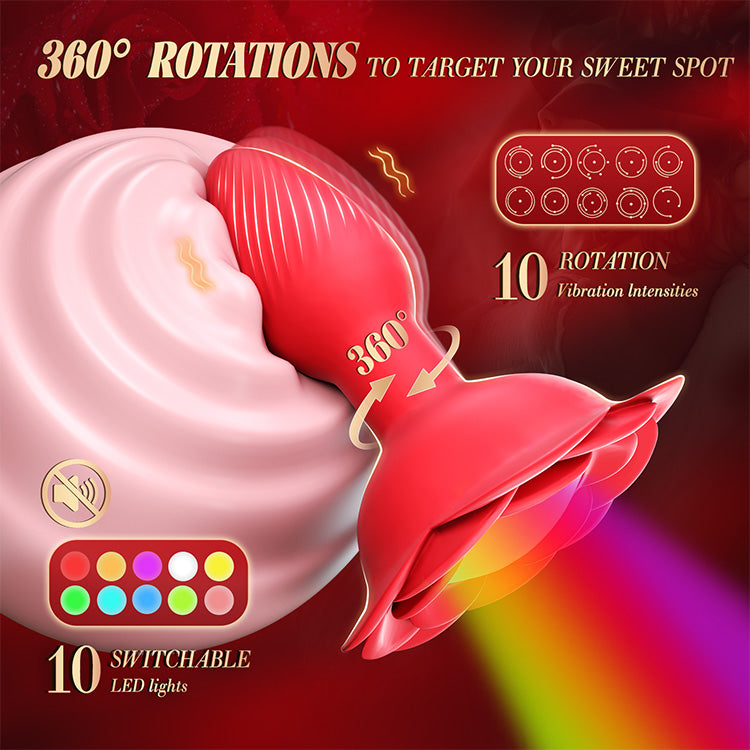 Vibrazione rotante a 360° con luci LED e telecomando