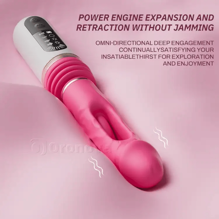 Vibratore dildo penetrante con funzioni di sbattere e vibrare