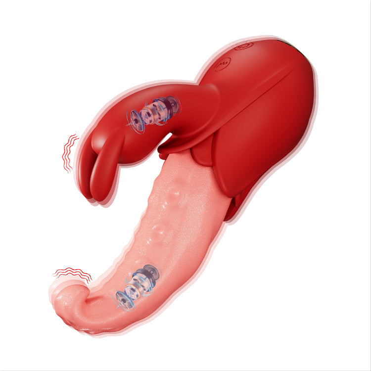 Vibratore per lingua 10 modalità, stimolazione a doppio punto, design silenzioso