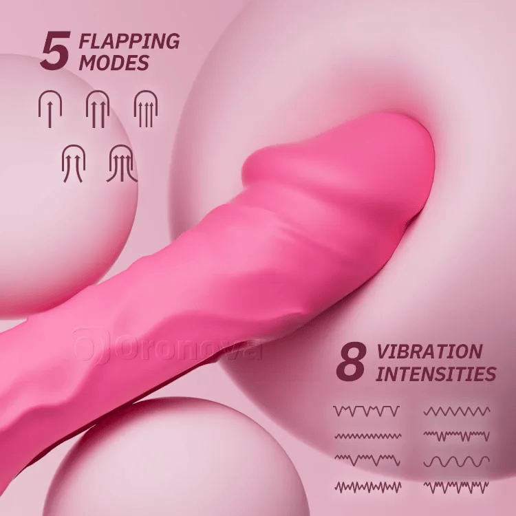 Vibratore dildo penetrante con funzioni di sbattere e vibrare