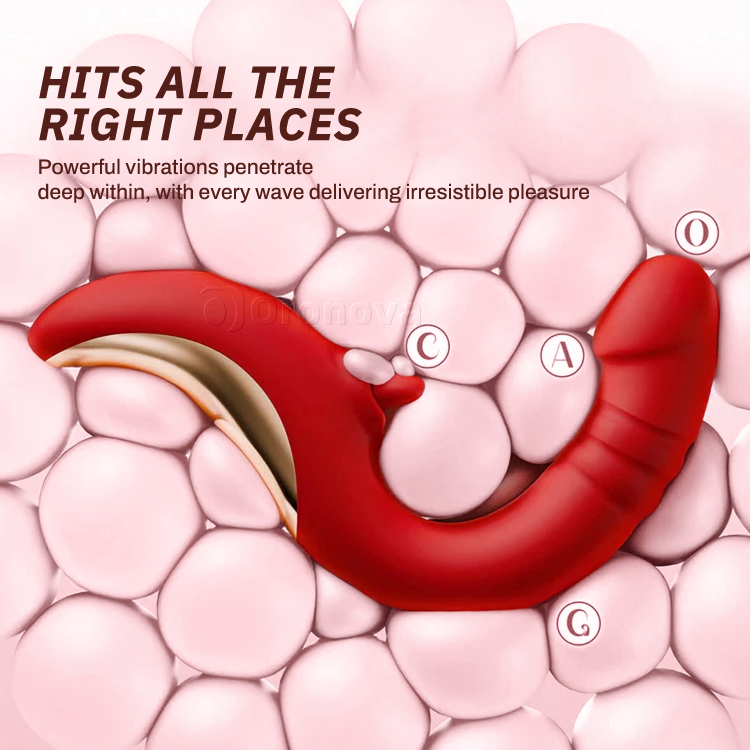 Vibratore per punto G Licking - Spinta e Vibrazione