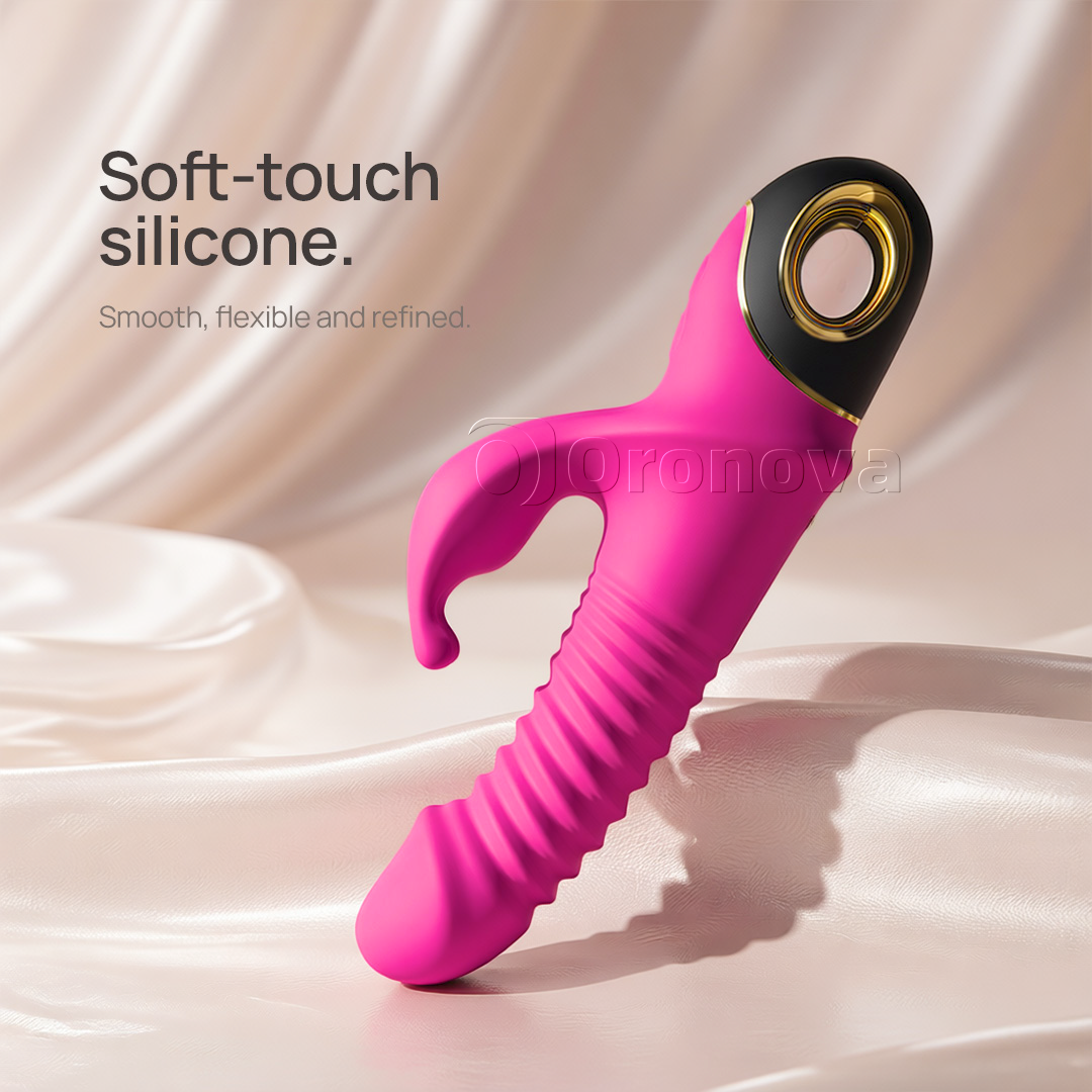 Vibratore 3-in-1 con spinta e rotazione, con 9 modalità di rotazione. Possibilità infinite.