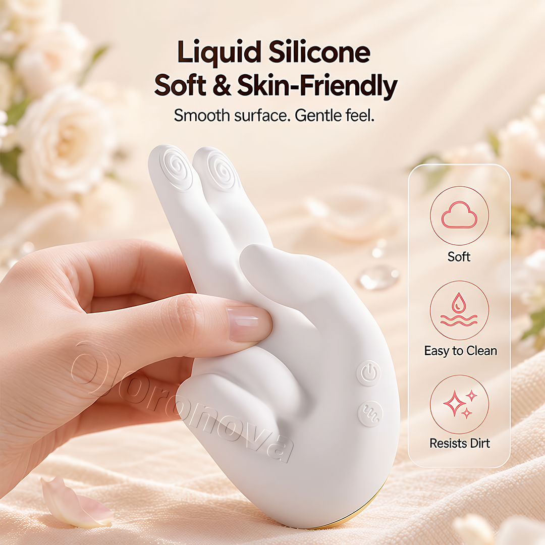 Vibratore riscaldante a forma di mano–10 modalità di vibrazione, 10 schemi di percussione e stimolazione a doppio dito