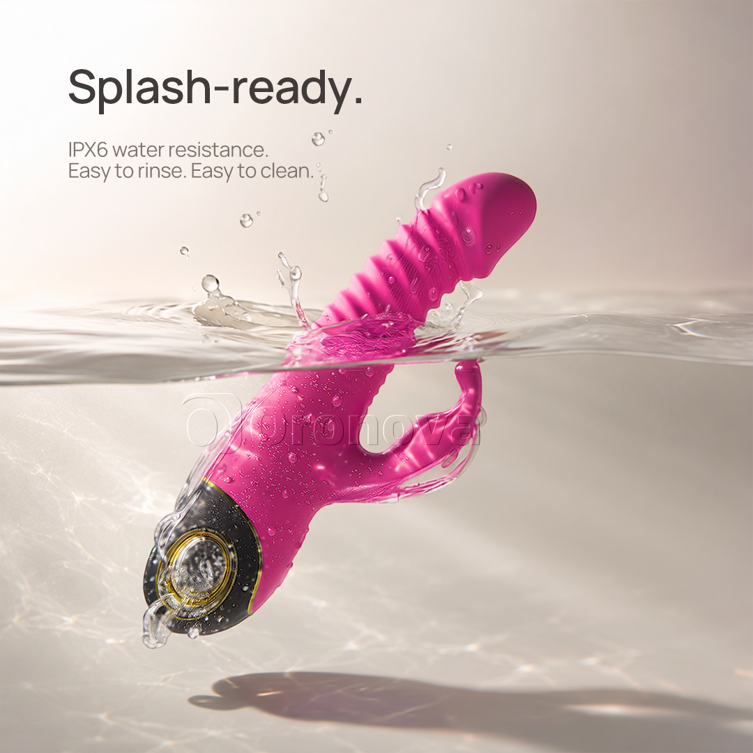 Vibratore 3-in-1 con spinta e rotazione, con 9 modalità di rotazione. Possibilità infinite.