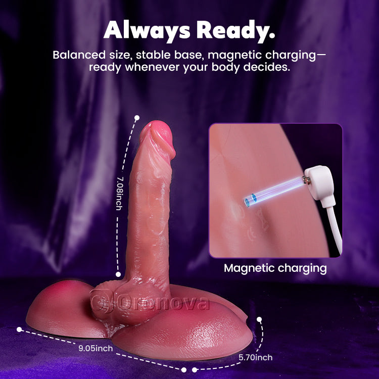 Dildo riscaldato vibrante da 7 pollici – Controllo a distanza
