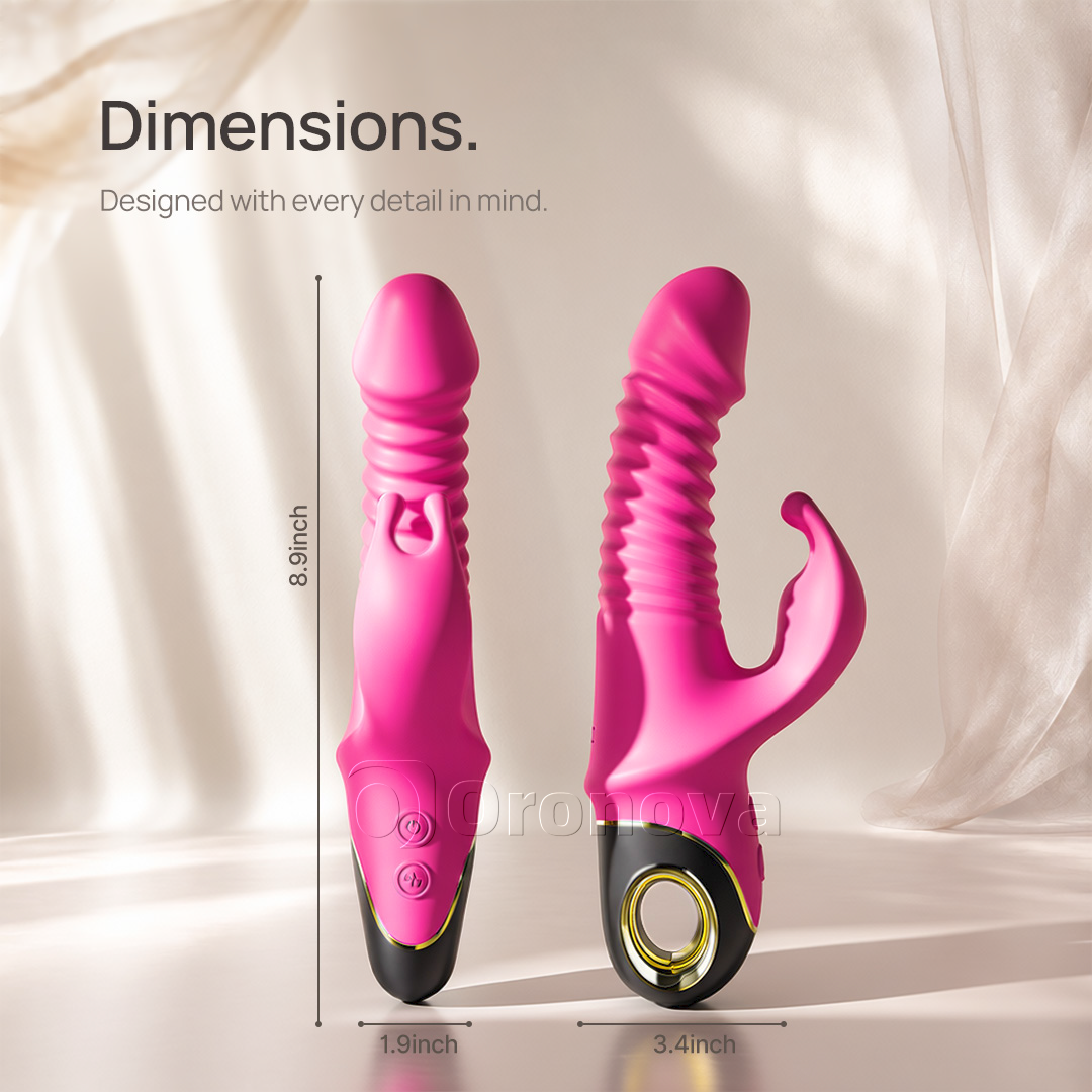 Vibratore 3-in-1 con spinta e rotazione, con 9 modalità di rotazione. Possibilità infinite.