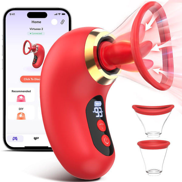 Rose Sucking Vibrator - 5IN1 Clitoral G-Spot Adult Toy LCD Display