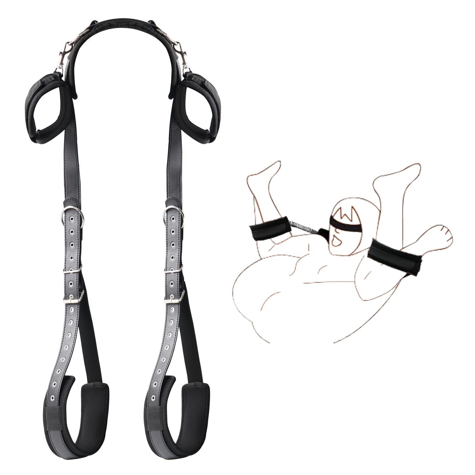 Set di restrizioni BDSM regolabile per gioco di bondage avanzato