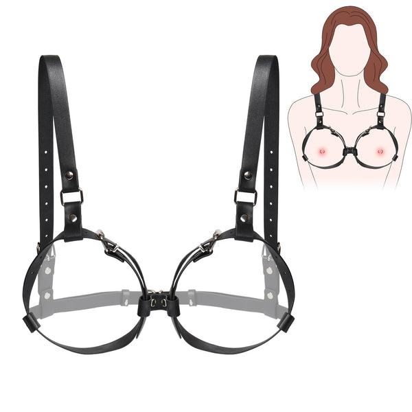 BDSM Lingerie Set - Restraints in Pelle per il Petto da Donna