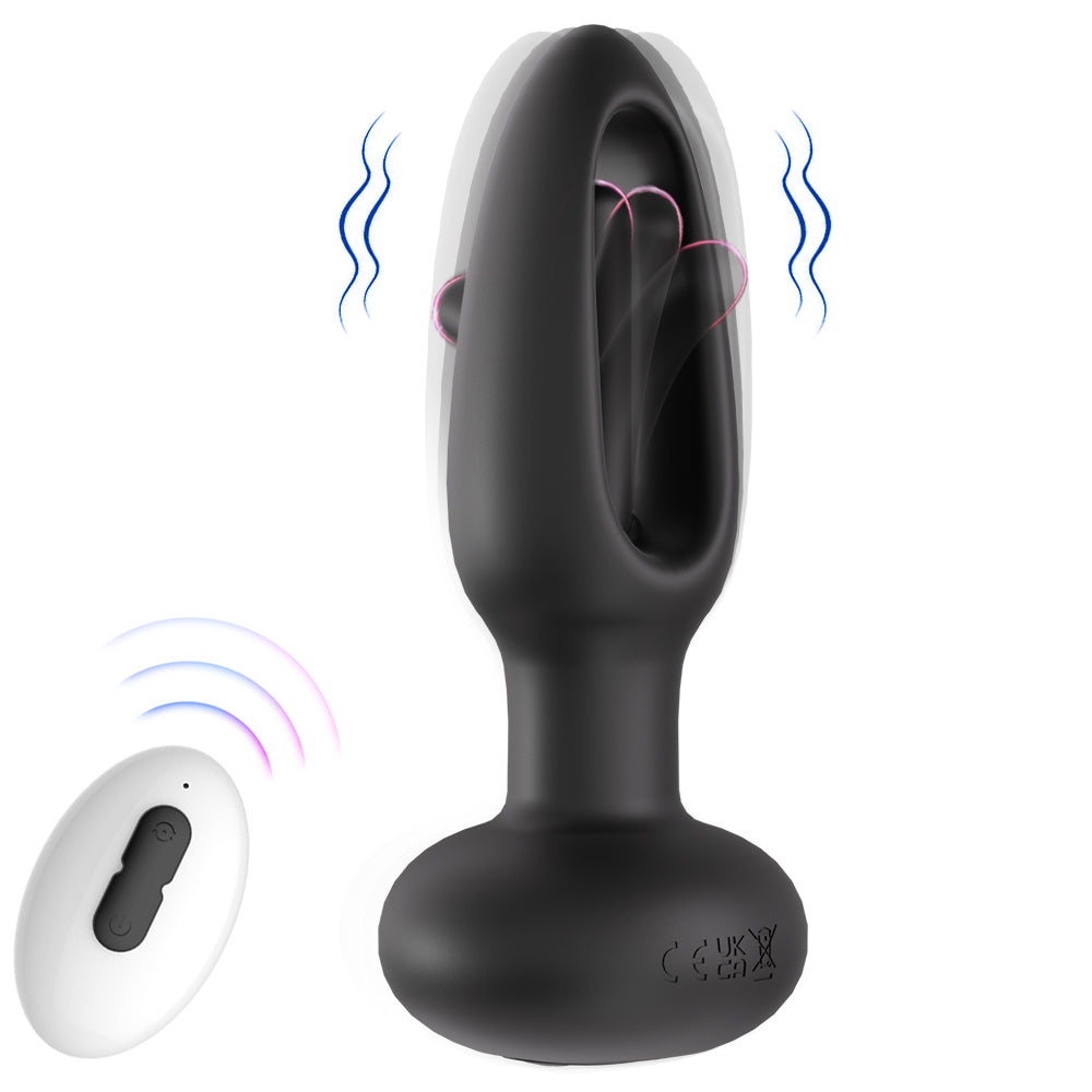 Plug anale vibrante e portatile con flap