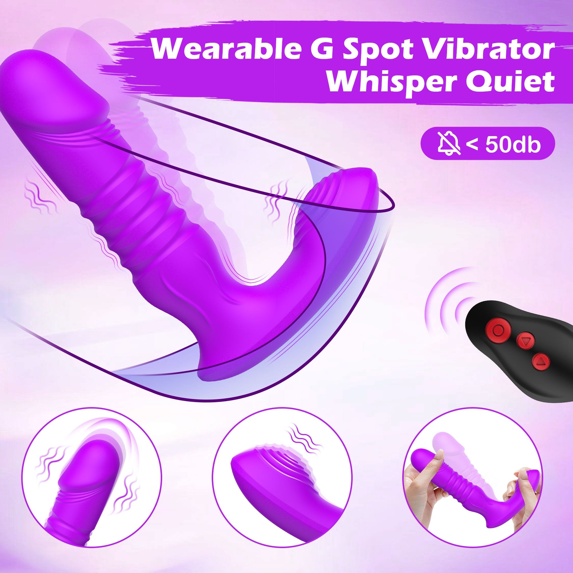 Vibratore Dildo Punto G - Spingente e Vibrante