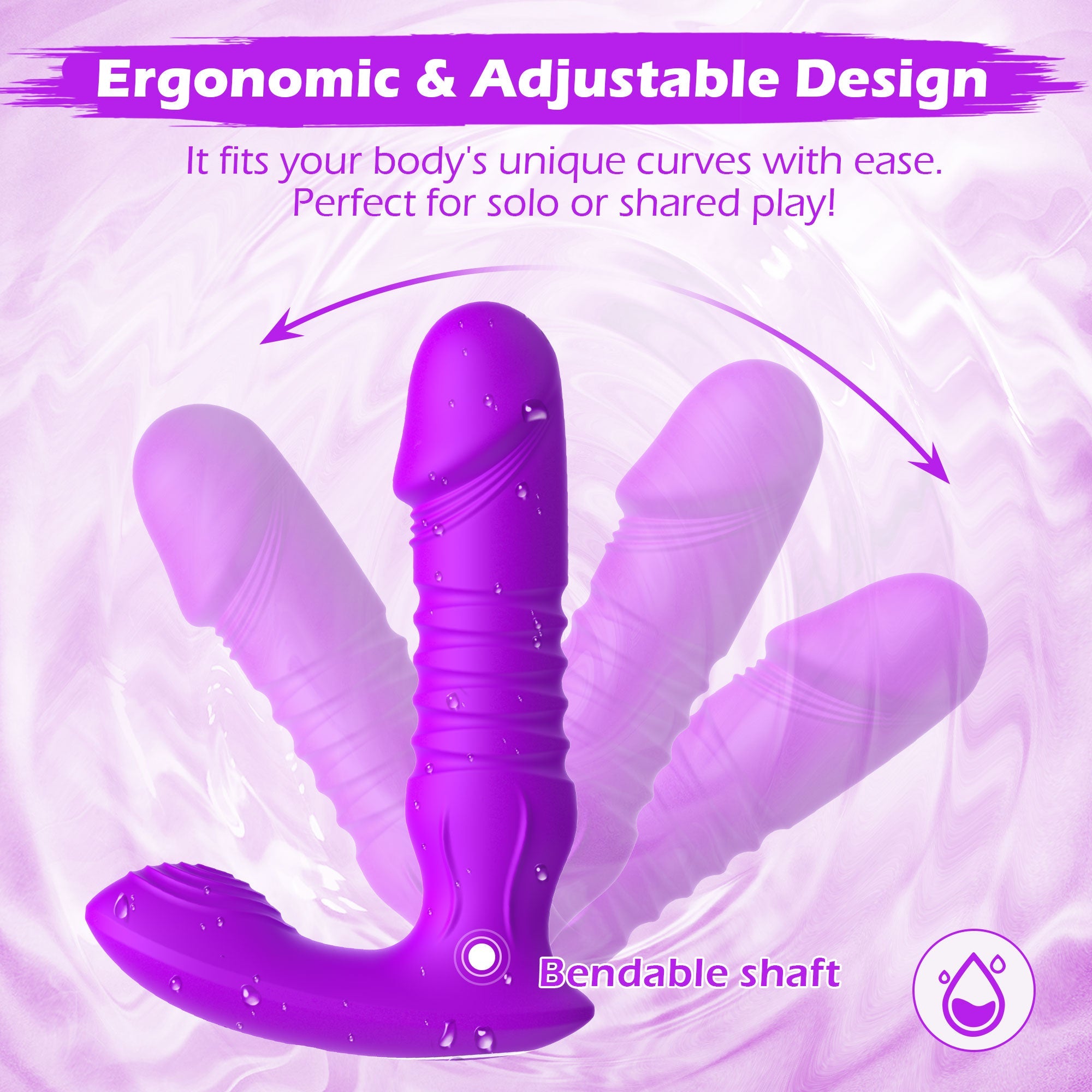 Vibratore Dildo Punto G - Spingente e Vibrante