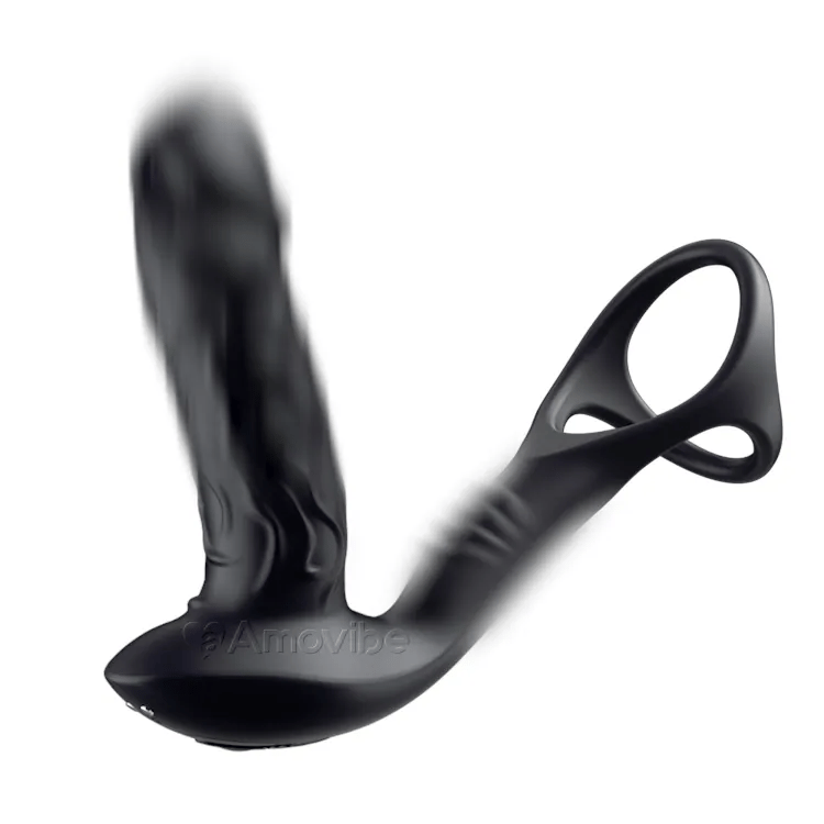 Massaggiatore anale vibrante oscillante - Vibrazione e anello per pene
